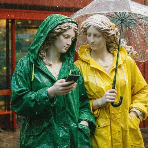 Es ist die ultimative Pointe der Evolution: Im Juni, überflutet mit Vitamin D und atmosphärischen Lichtspielen, fühlen wir uns wie unsterbliche Philosophen. Wenn dann Ende November der Regen waagerecht gegen die Scheibe peitscht und der Himmel die Farbe von feuchtem Beton annimmt, zerbröselt unsere gesamte existenzielle Entschlossenheit. Plötzlich ist der SINN DES LEBENS irgendwo zwischen der Heizung und einer Tasse lauwarmem Tee verloren gegangen. Warum lassen wir zu, dass eine leichte Verschiebung der planetaren Neigung unsere intellektuelle Freiheit diktiert? Es ist an der Zeit, unsere zivilisierten Routinen nicht mehr ganz so ernst zu nehmen und stattdessen die pure, glorreiche Unvernunft zu bestaunen, auf diesem bizarren, wunderschönen Felsen am Leben zu sein.